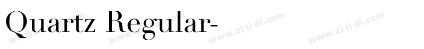 Quartz Regular字体转换